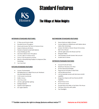 Standard Features